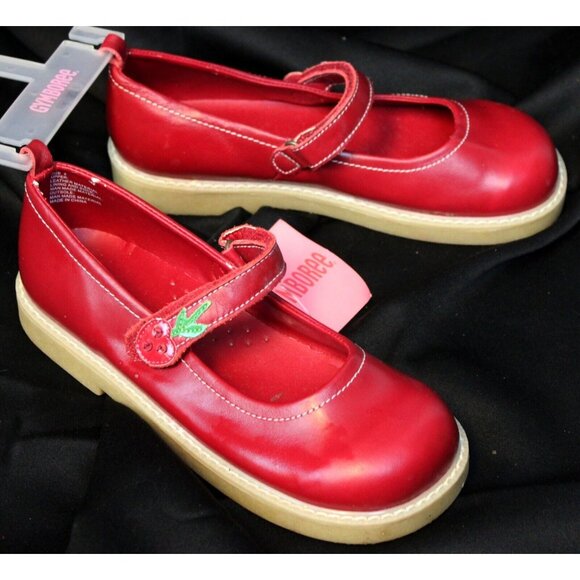 2006 Gymboree Cherry Pie Mary Jane Shoes sz 2 NWT Leather Strap Fruit Summer - Picture 7 of 12